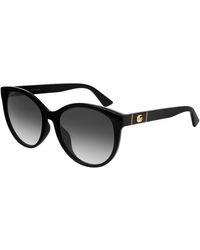 Gucci - Gg0636Sk 001 Sunglasses Injected Round Normal Shaded - Lyst