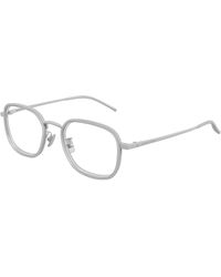 Bottega Veneta - Bv1427Oa 004 Optical Frames Titanium Transparent Squared - Lyst