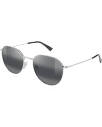 Maui Jim - Mj0591Sa 001 Occhiali Da Sole Metallo Grigio Rotonda - Lyst