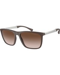 Emporio Armani - Ea4150 534213 Sunglasses Injected Squared Normal Shaded - Lyst