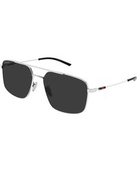 Gucci - Gg2096Sa 001 Sunglasses Metal Squared - Lyst