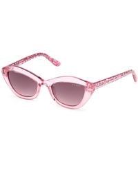 Guess - Gu00229 75T Sunglasses Injected Bordeaux Geometric Normal - Lyst