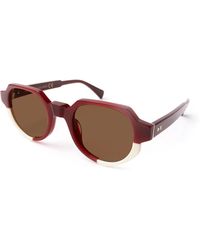 Xlab - Vulcano Sunglasses Acetate Light Round Polarized - Lyst