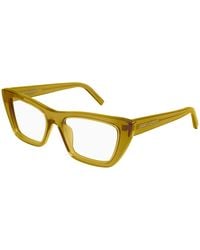Saint Laurent - Sl 276 Mica Opt 008 Optical Frames Acetate Transparent Cat Eye - Lyst