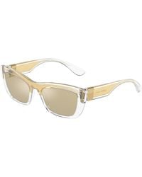 Dolce & Gabbana - Dg6171 3352V9 Sunglasses Plastic Cat Eye Mirrored - Lyst