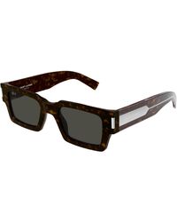 Saint Laurent - Sl 572 002 Sunglasses Acetate Squared - Lyst