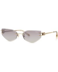 Chopard - Schm60S 594X Sunglasses Metal Smoke Geometric Mirror Nuanced - Lyst