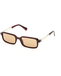 MAX&Co. - Mo0159 52J Sunglasses Injected Roviex Squared Normal - Lyst