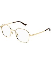 Gucci - Gg1611Oa 001 Optical Frames Metal Transparent Round - Lyst