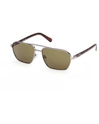 Guess - Gu00301 08N Sunglasses Metal Squared Normal - Lyst