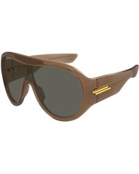 Bottega Veneta - Bv1345S Oversized Mask Sunglasses - Lyst