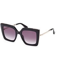 Max Mara - Mm0051 Design4 01B Sunglasses Injected Cat Eye Normal Shaded - Lyst
