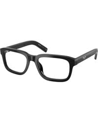 Prada - Pr D12V 16K1O1 Optical Frames Acetate Transparent Squared Normal - Lyst
