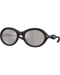 DIESEL - Dl3009U 20026G Sunglasses Injected Round Mirrored - Lyst