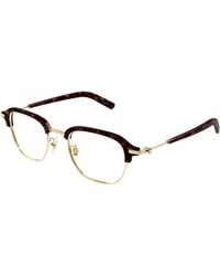 Montblanc - Mb0390O 003 Optical Frames Metal Transparent Squared - Lyst
