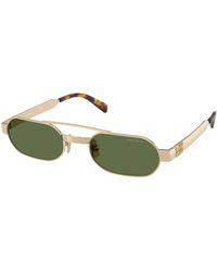 Miu Miu - Mu B52S Zvn71A Sunglasses Metal Round Normal - Lyst