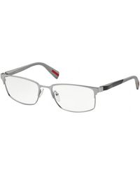 Prada Linea Rossa - Ps 50Fv Netex Tih1O1 Optical Frames Outlet Metal Squared - Lyst