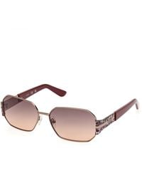 Guess - Gu00356 36F Sunglasses Metal Geometric Normal - Lyst