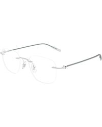 Montblanc - Mb0471O 004 Optical Frames Metal Transparent Round - Lyst