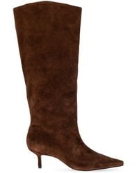 Black Suede Studio - 'Sutton' Suede Knee-High Heeled Boots - Lyst