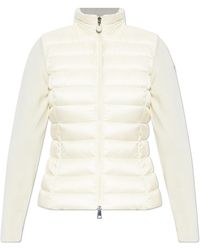 Moncler - Cardigan With Down Insert - Lyst