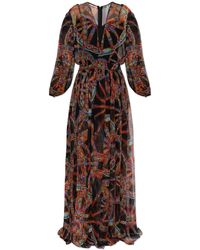Dolce & Gabbana - Silk Dress With 'Carretto' Print - Lyst