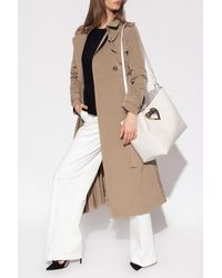 RED Valentino Pleated Trench Coat - Natural