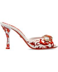 Dolce & Gabbana - Heeled Mules With 'Majolica' Print - Lyst