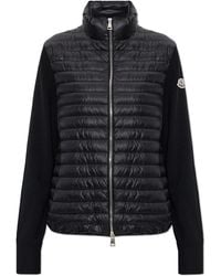 Moncler - Cardigan With Down Filling - Lyst