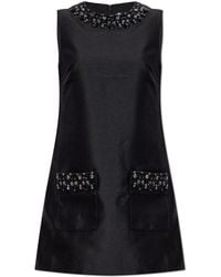 Self-Portrait - Dress With Shimmering Appliqués - Lyst