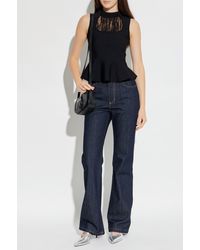 McQueen - Top With A Stand-Up Collar - Lyst