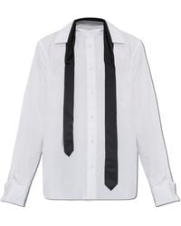Sacai - Shirt With Sewn-In Tie - Lyst