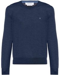 McQueen - Wool Sweater With A Crew Neckline - Lyst