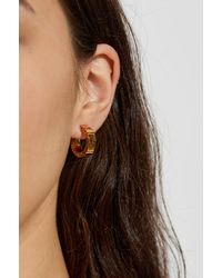 Versace - Round Earrings With Greek Pattern - Lyst
