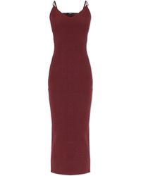 Versace - Ribbed Dress With Single Slit - Lyst