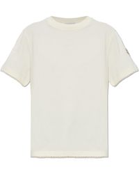 Moncler - T-Shirt With Decorative Trim - Lyst
