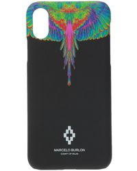 Marcelo Burlon Fluo Wings Iphone Xs Case - Black