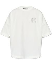 Palm Angels - T-Shirt With Embroidered Logo - Lyst