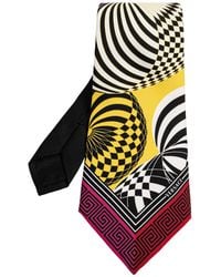 Versace - Silk Tie With "Teatro" Print - Lyst