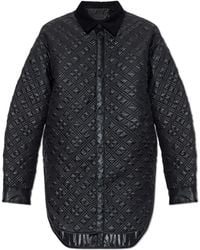 Moncler - Quilted Jacket With Corduroy Collar - Lyst