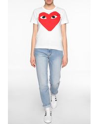 COMME DES GARÇONS PLAY - Big Red Heart Cotton-jersey T-shirt - Lyst