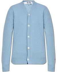 COMME DES GARÇONS PLAY - Cardigan With Logo Patch - Lyst