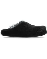 Marni - Fur-Trimmed Slides - Lyst