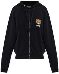 Moschino - Zip-Up Hooded Sweatshirt - Lyst