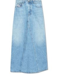 DIESEL - Denim Maxi Skirt - Lyst