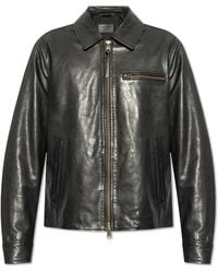 AllSaints - Leather Jacket 'Miller' - Lyst