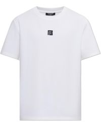 Balmain - T-Shirt With Embroidered Logo - Lyst