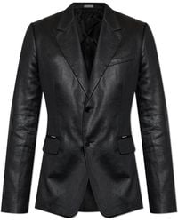 McQueen - Linen Blazer With Double Vent - Lyst