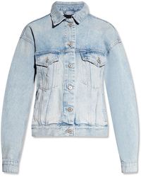 all saints pink denim jacket