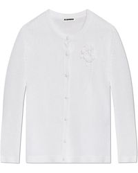 Jil Sander - Cardigan With Floral Motif - Lyst